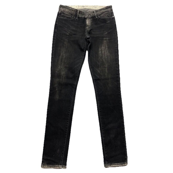 Levi’s Demi Curve ID Women’s Modern Rise Skinny Jeans Sz 28x34 Black Acid Wash - Picture 1 of 12